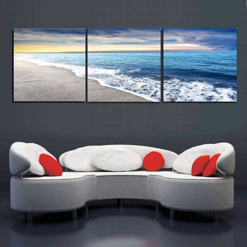 Beach Sandy Sea - Leinwand Wandkunst Gemälde