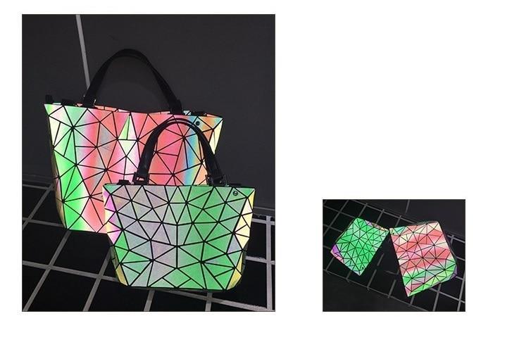 Brehn | Mehrere Stile Leuchtet im Dunkeln Premium Qualität Designer Luminous Geometrische Schulter Handtasche für Frauen