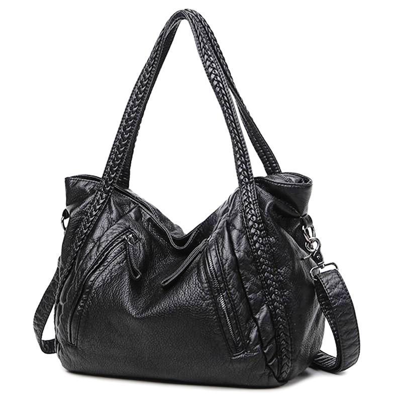 Brehn | Sisjuly 2018 Schwarze Leder Hobo Taschen