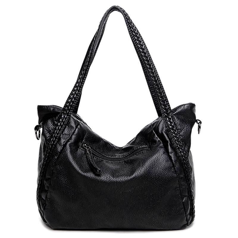Brehn | Sisjuly 2018 Schwarze Leder Hobo Taschen
