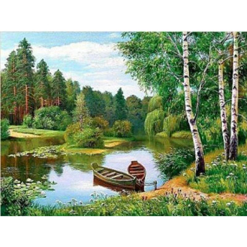 Ruderboote auf dem See - GemPaint Set | Brehn