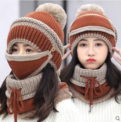 3 In 1 Beanie Mütze Schal und Maske | Brehn