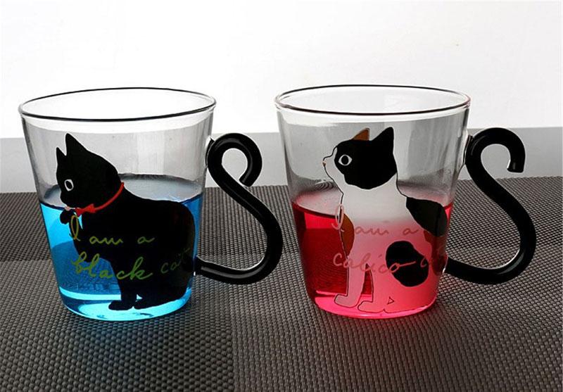 Meow - Glas Katze Tasse | Brehn
