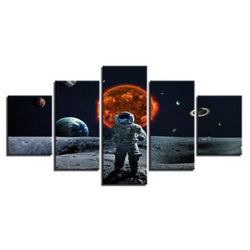 Astronaut im Weltraum - Leinwand Wandkunst Gemälde