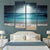 Heaven Ocean - 4 Teile Leinwand Wandkunst Malerei: Beruhigende Strandszene
