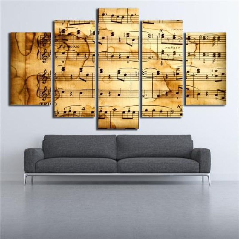 Musiknotation - Leinwandbild