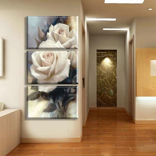 Luxus Rosen Blumen - Leinwand Wandkunst Gemälde