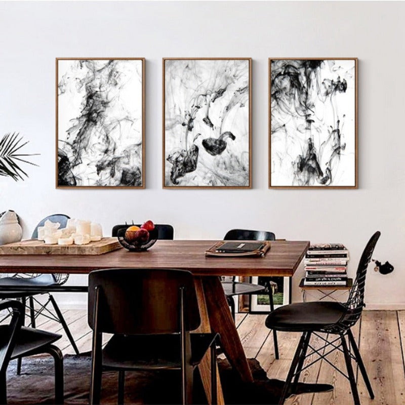 Dynamische Tinte Strokes - Leinwand Wandkunst Gemälde