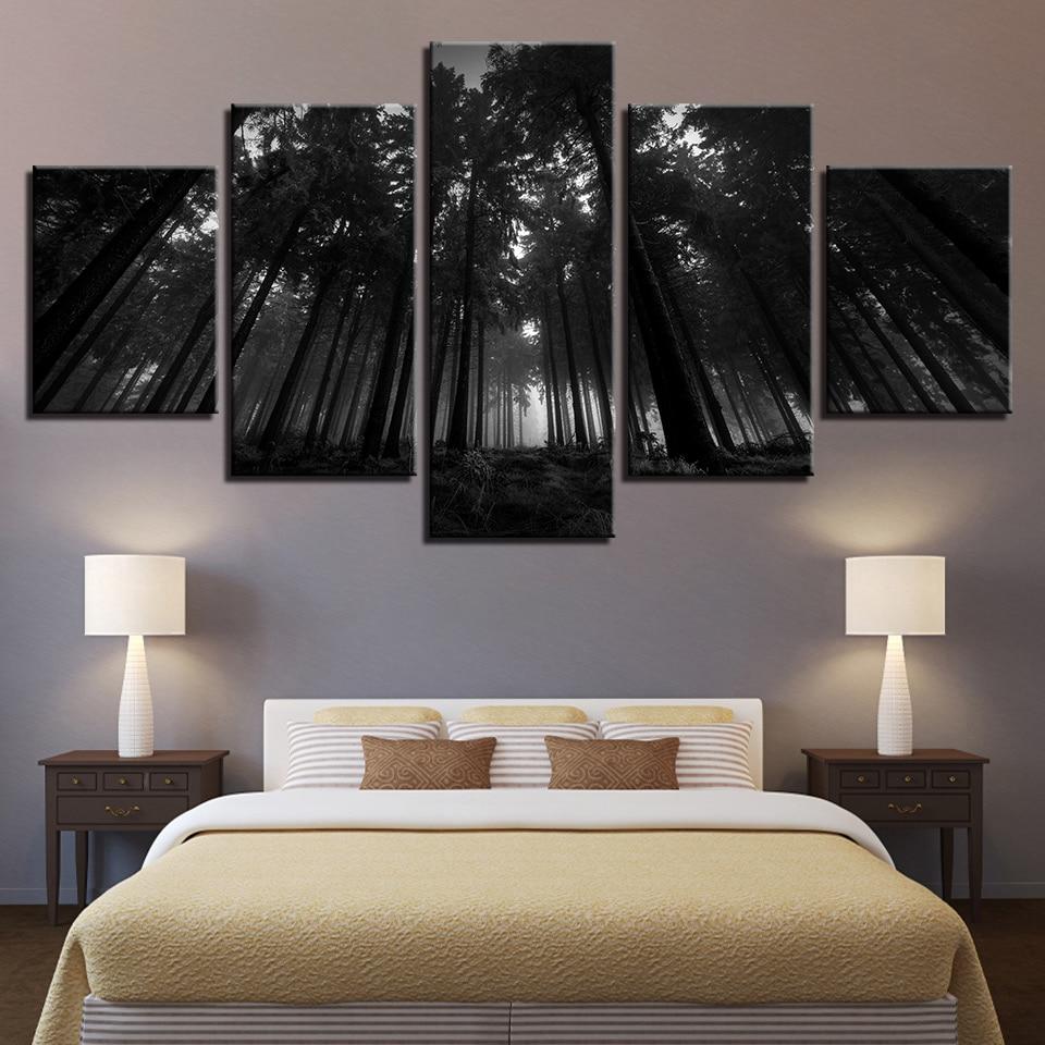 Schwarzwald Bäume - Leinwand Wandkunst Gemälde