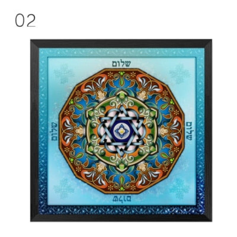 Mandala Ornament Thangka Yoga - Leinwand Wandkunst Malerei