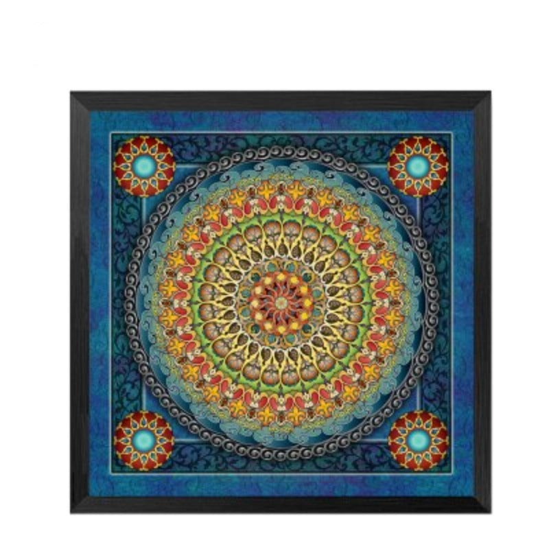 Mandala Ornament Thangka Yoga - Leinwand Wandkunst Malerei