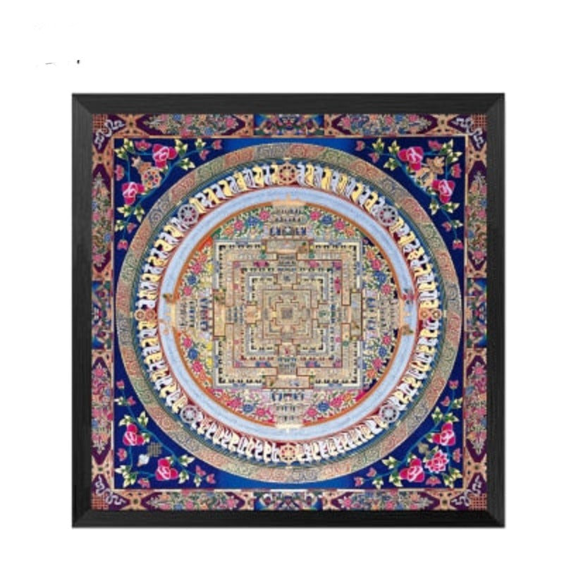 Mandala Ornament Thangka Yoga - Leinwand Wandkunst Malerei