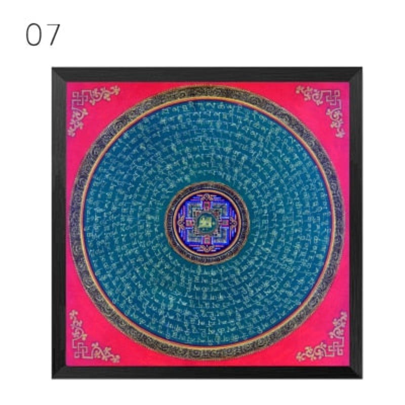 Mandala Ornament Thangka Yoga - Leinwand Wandkunst Malerei