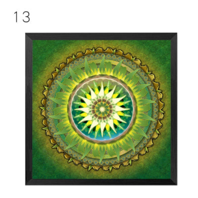 Mandala Ornament Thangka Yoga - Leinwand Wandkunst Malerei