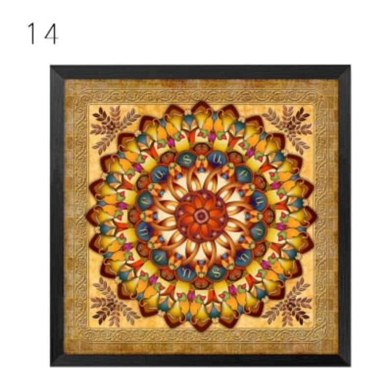 Mandala Ornament Thangka Yoga - Leinwand Wandkunst Malerei
