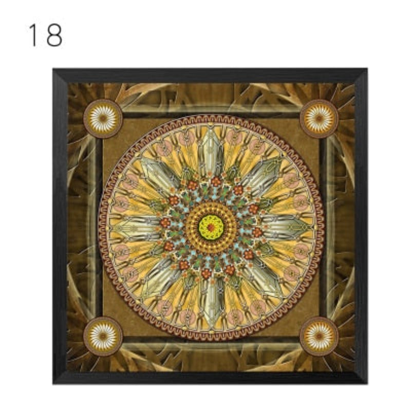 Mandala Ornament Thangka Yoga - Leinwand Wandkunst Malerei