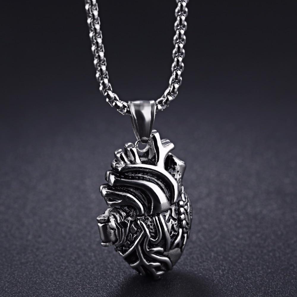 3D Anatomisch Korrekter Herz Charm Anhänger Halskette | Brehn