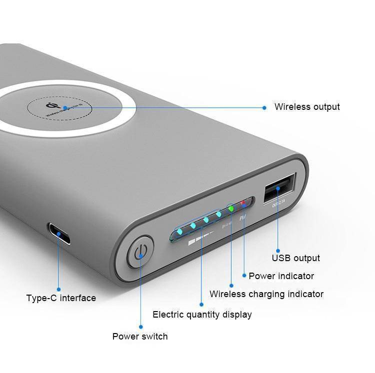 Brehn | Qi Wireless Powerbank Ladegerät für iPhone und Android