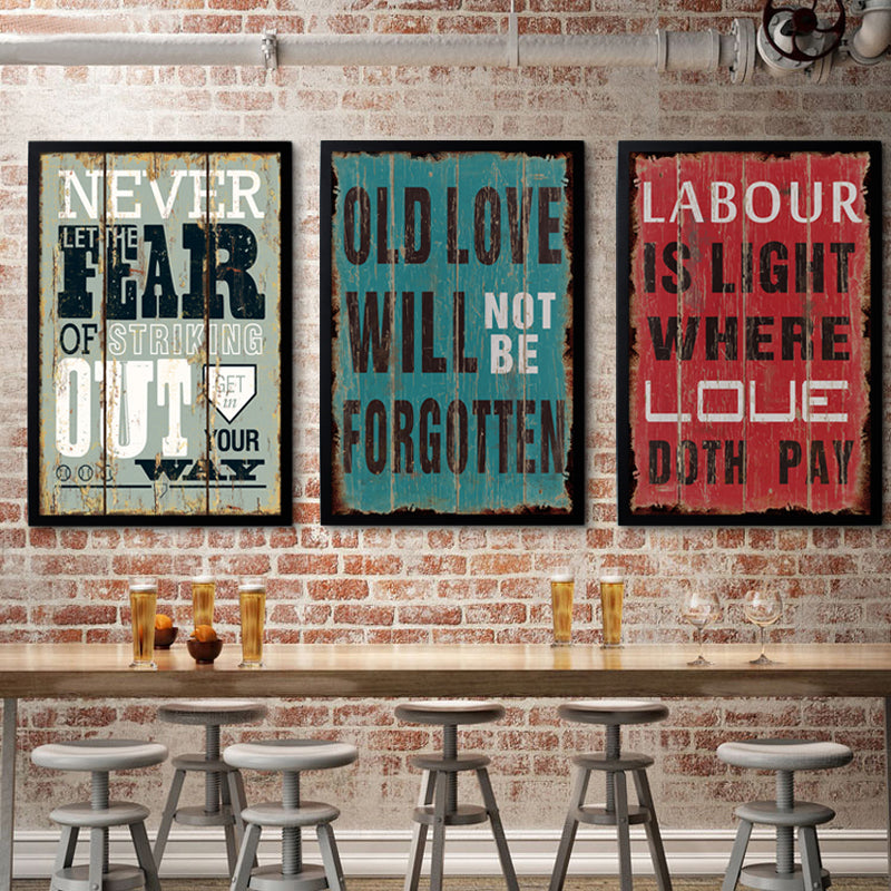 Vintage-Europa-Poster Liebe - Leinwandbild
