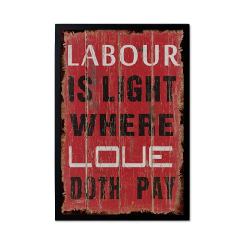 Vintage-Europa-Poster Liebe - Leinwandbild