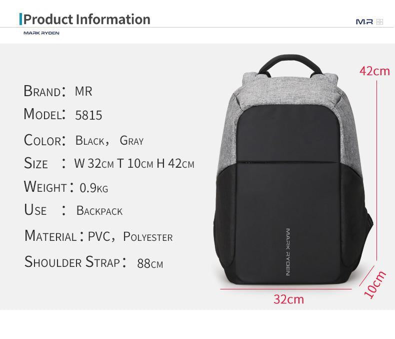 Brehn | Multifunktionaler Anti-Diebstahl Laptop-Rucksack