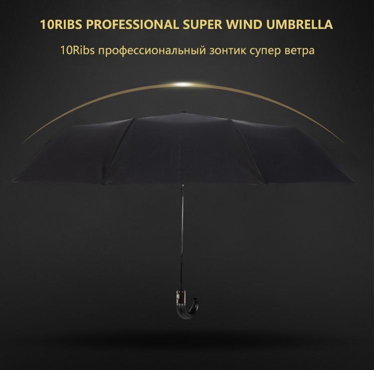 Brehn | Premium Classic Englisch Stil Automatischer Regenschirm Wind Resistant
