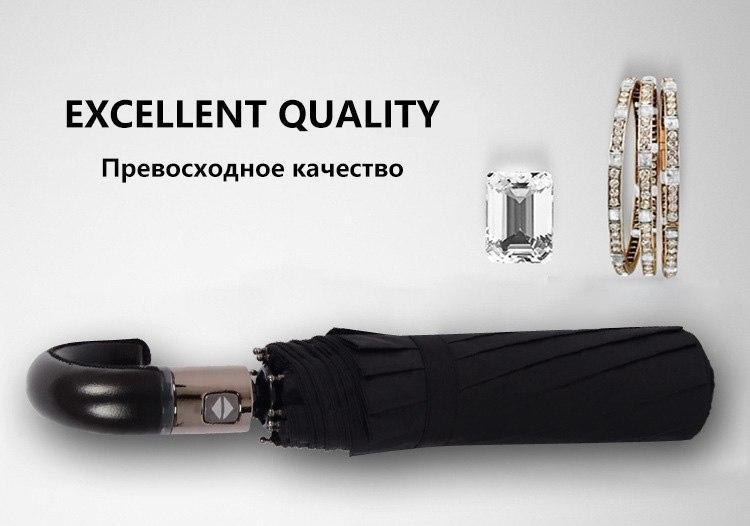 Brehn | Premium Classic Englisch Stil Automatischer Regenschirm Wind Resistant
