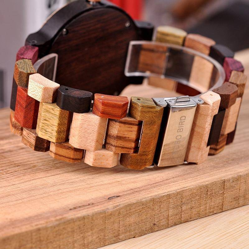 Brehn | Holz Herren Uhr Herren Datumsanzeige in Holz Geschenkbox