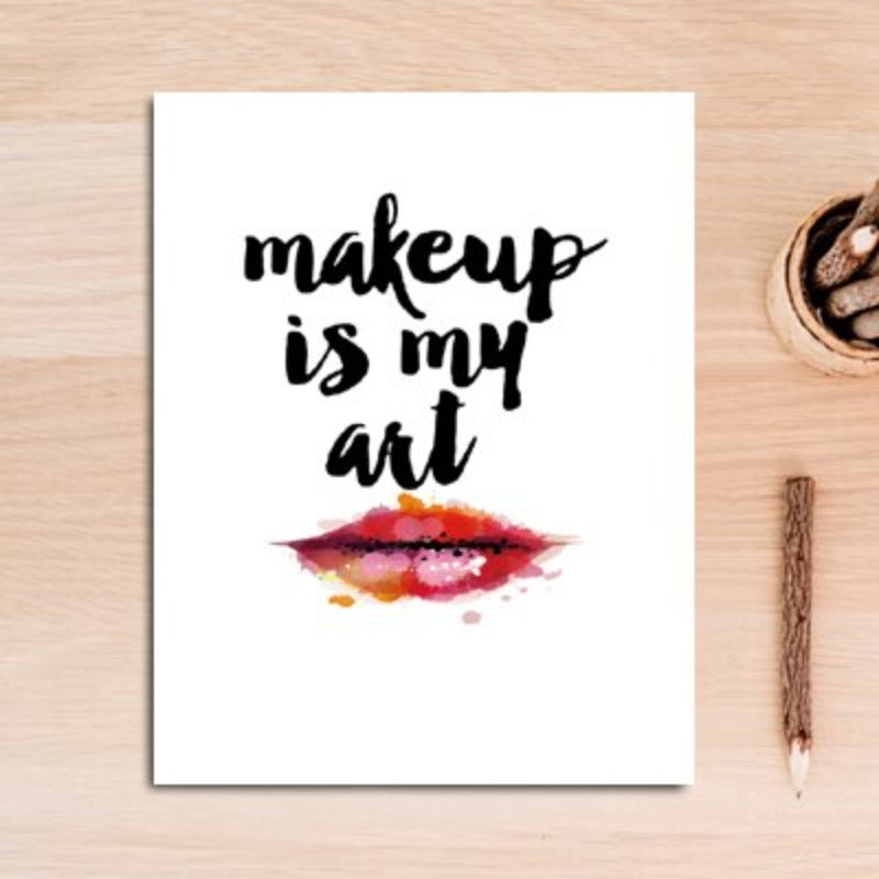 Mode Make-up Mädchen dekorativ - Leinwand Wandkunst Malerei