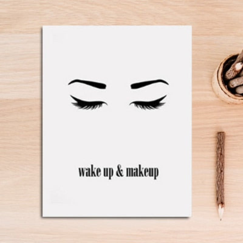 Mode Make-up Mädchen dekorativ - Leinwand Wandkunst Malerei