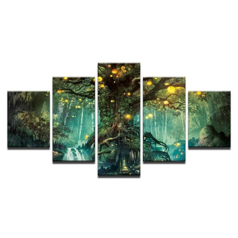 Verzauberter Baum - Leinwand Wandkunstdruck