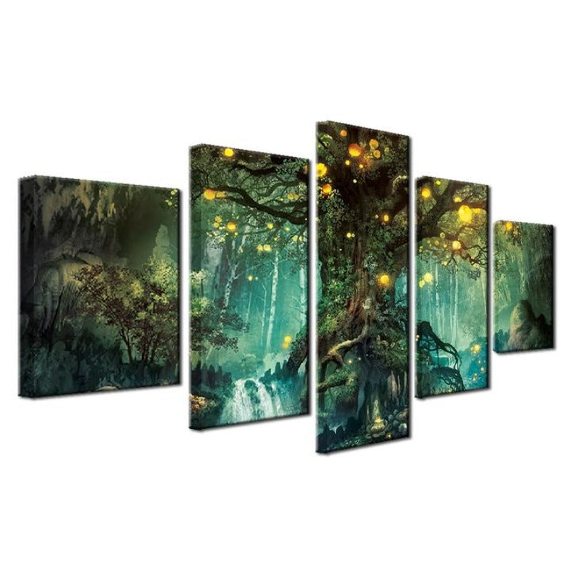 Verzauberter Baum - Leinwand Wandkunstdruck