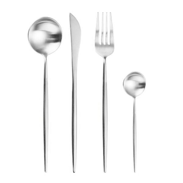 Silber Edelstahl Besteckset | Brehn