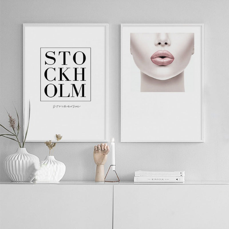 Minimalistische Mode - Leinwand Wandkunst Malerei