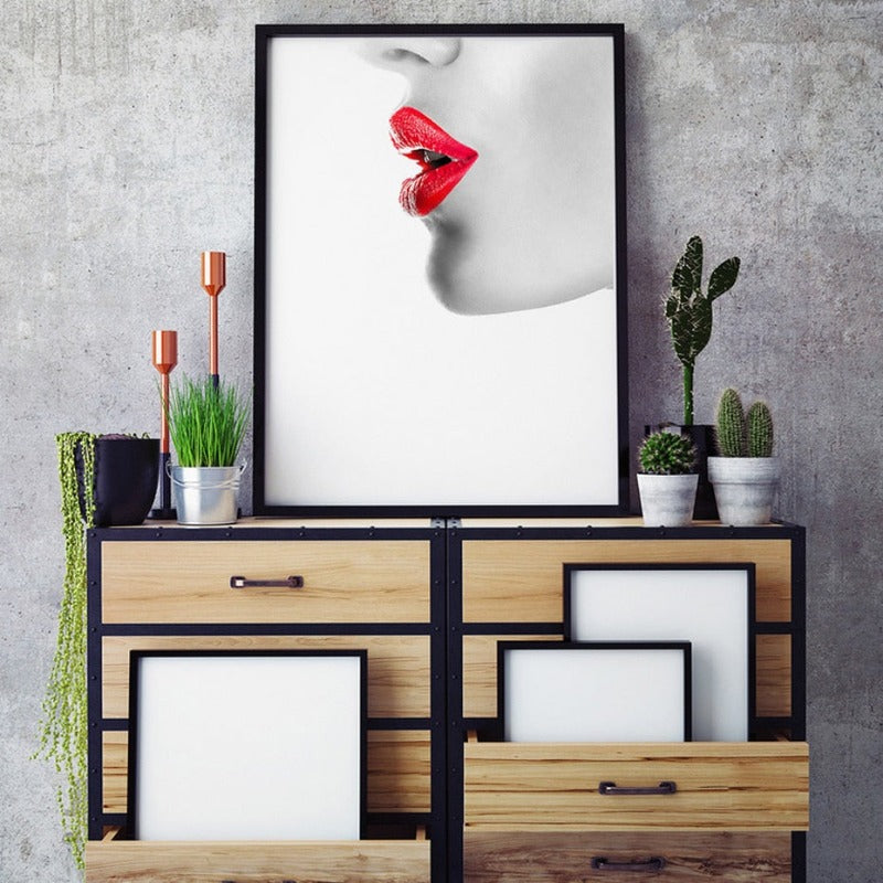 Makeup Lippenstift - Leinwand Wandkunst Gemälde