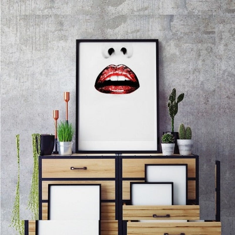 Makeup Lippenstift - Leinwand Wandkunst Gemälde