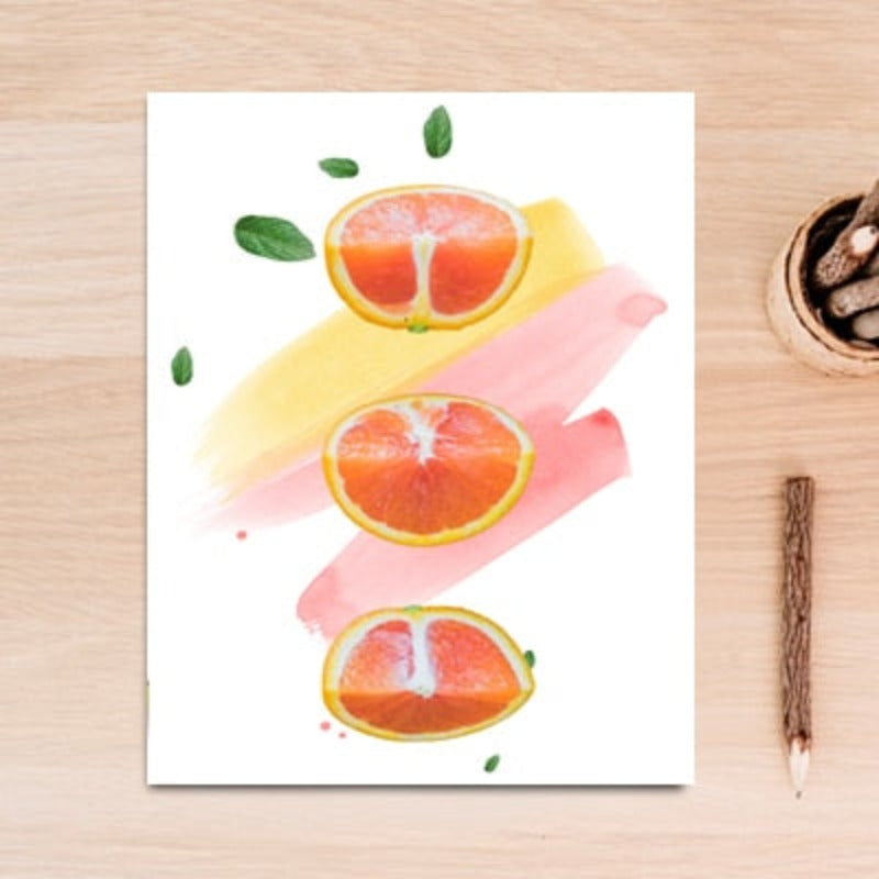 Inspirierende Lebenszitate Früchtetee - Leinwand Wandkunst Malerei