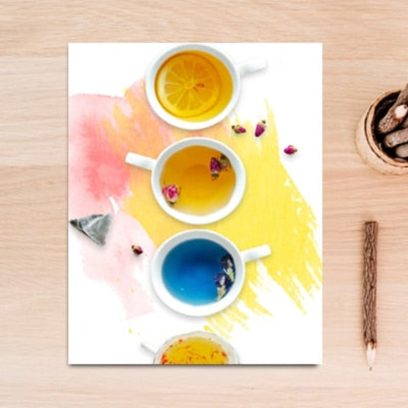 Inspirierende Lebenszitate Früchtetee - Leinwand Wandkunst Malerei