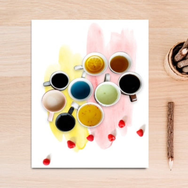 Inspirierende Lebenszitate Früchtetee - Leinwand Wandkunst Malerei