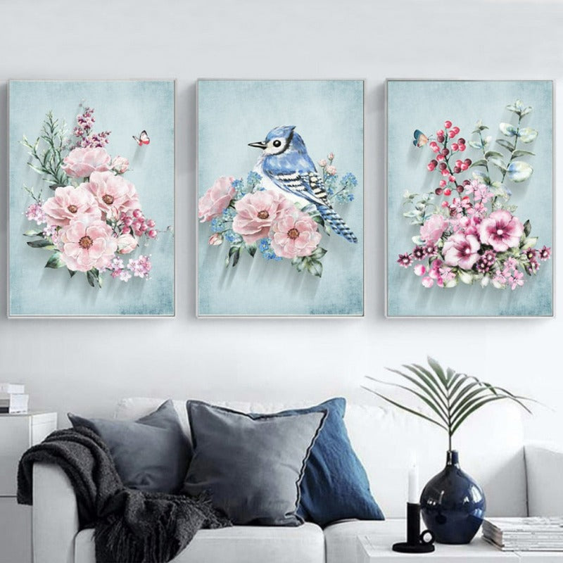 Nordische rosa Pfingstrose - Leinwandbild