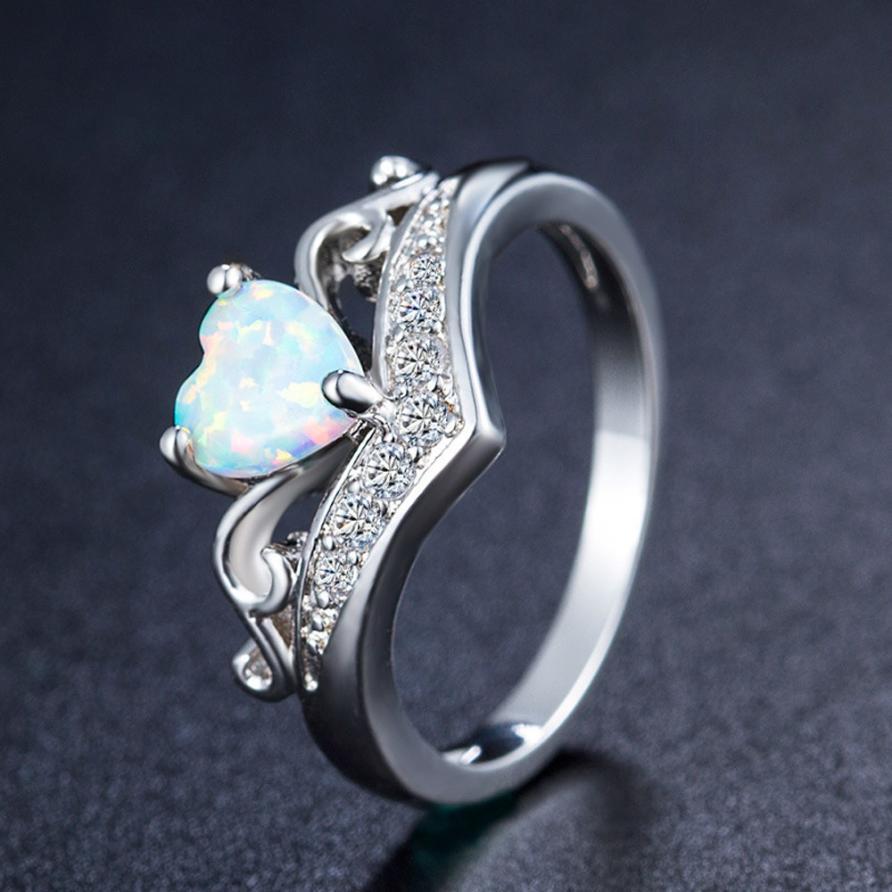 Oval Cut Heart Fire Opal Ring | Brehn