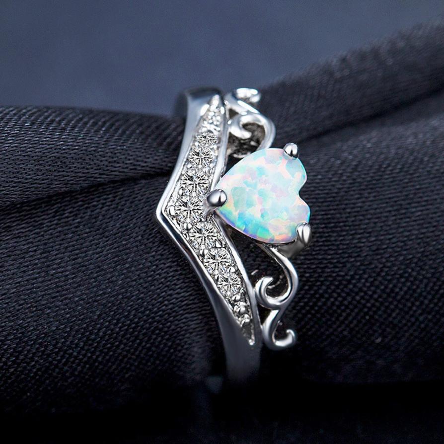 Oval Cut Heart Fire Opal Ring | Brehn