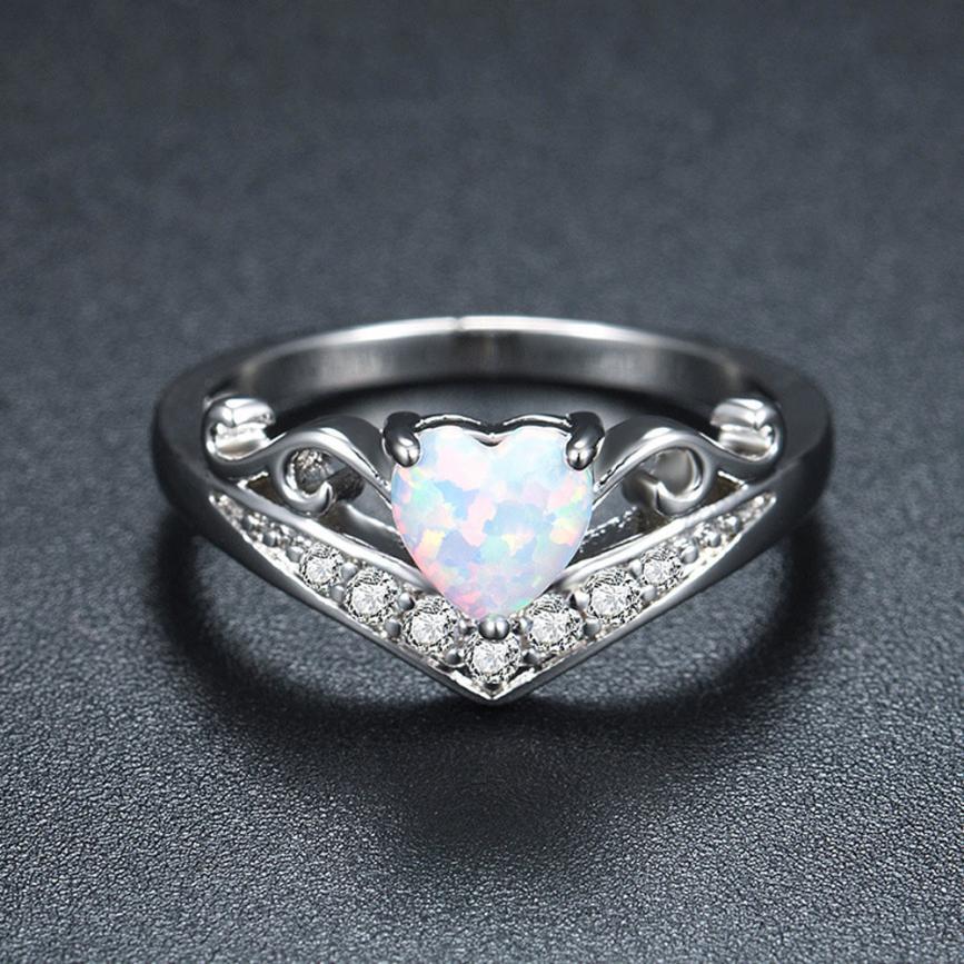 Oval Cut Heart Fire Opal Ring | Brehn