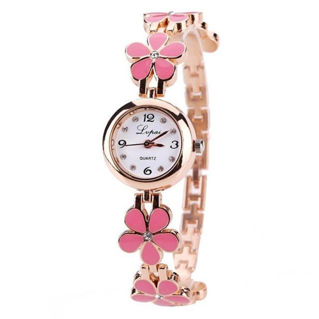 Brehn | Exklusive Blumenband Zarte Frauen Geschenk Uhr