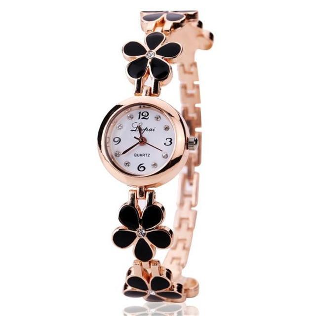 Brehn | Exklusive Blumenband Zarte Frauen Geschenk Uhr