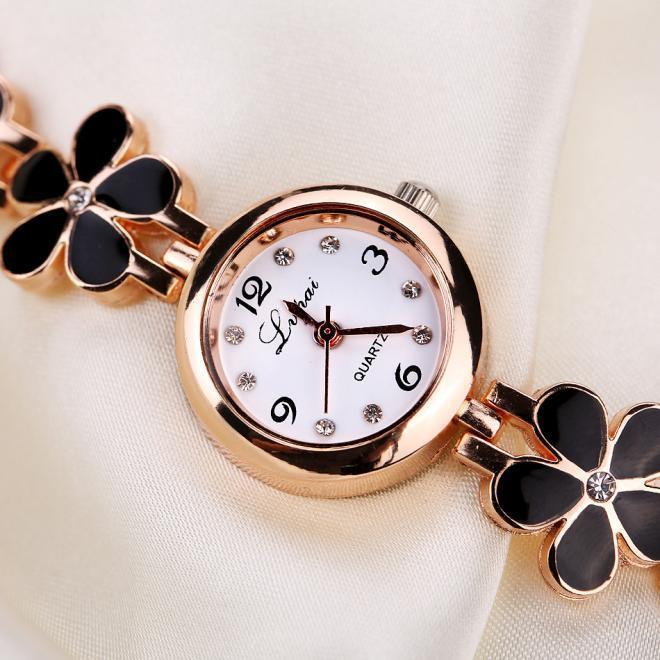Brehn | Exklusive Blumenband Zarte Frauen Geschenk Uhr