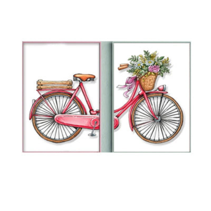 Modernes romantisches Fahrradblumen-Leinwandbild