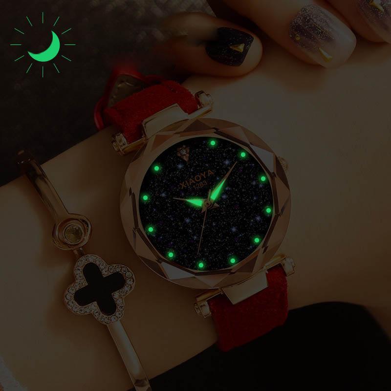 Brehn | Leuchtender Sternenhimmel Mehrfarben Freizeit Designer Uhr