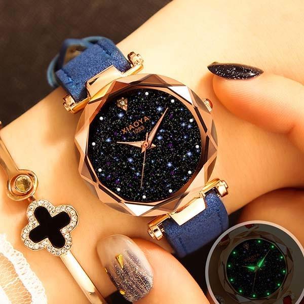 Brehn | Leuchtender Sternenhimmel Mehrfarben Freizeit Designer Uhr