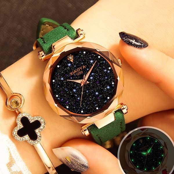 Brehn | Leuchtender Sternenhimmel Mehrfarben Freizeit Designer Uhr